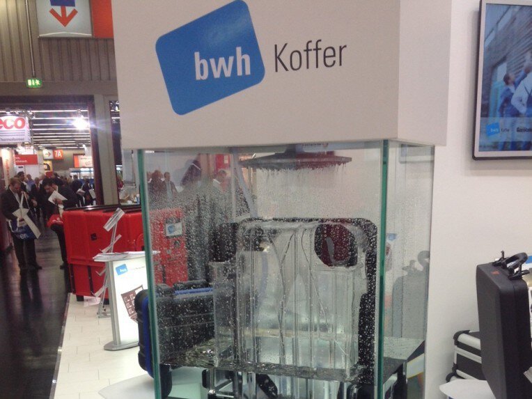 Booth of bwh Koffer at the Fachpack 2012 waterproof case