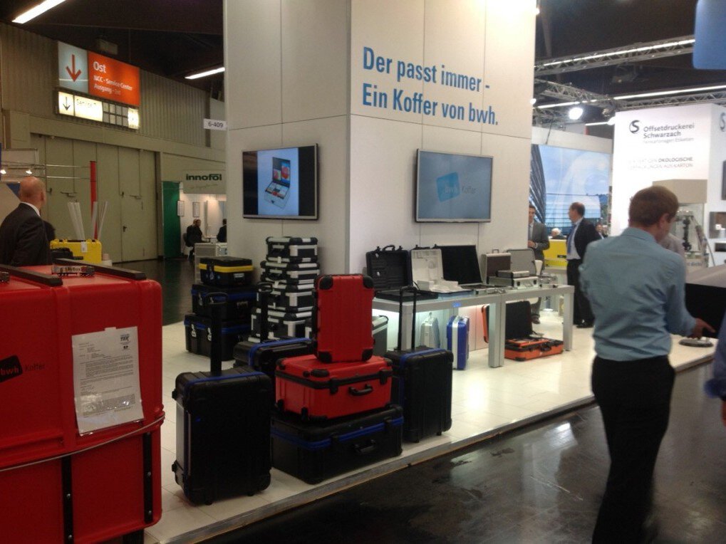 Messestand bwh Koffer auf Fachpack 2013