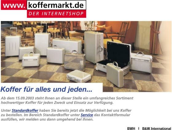 Foundation of the online shop Koffermarkt