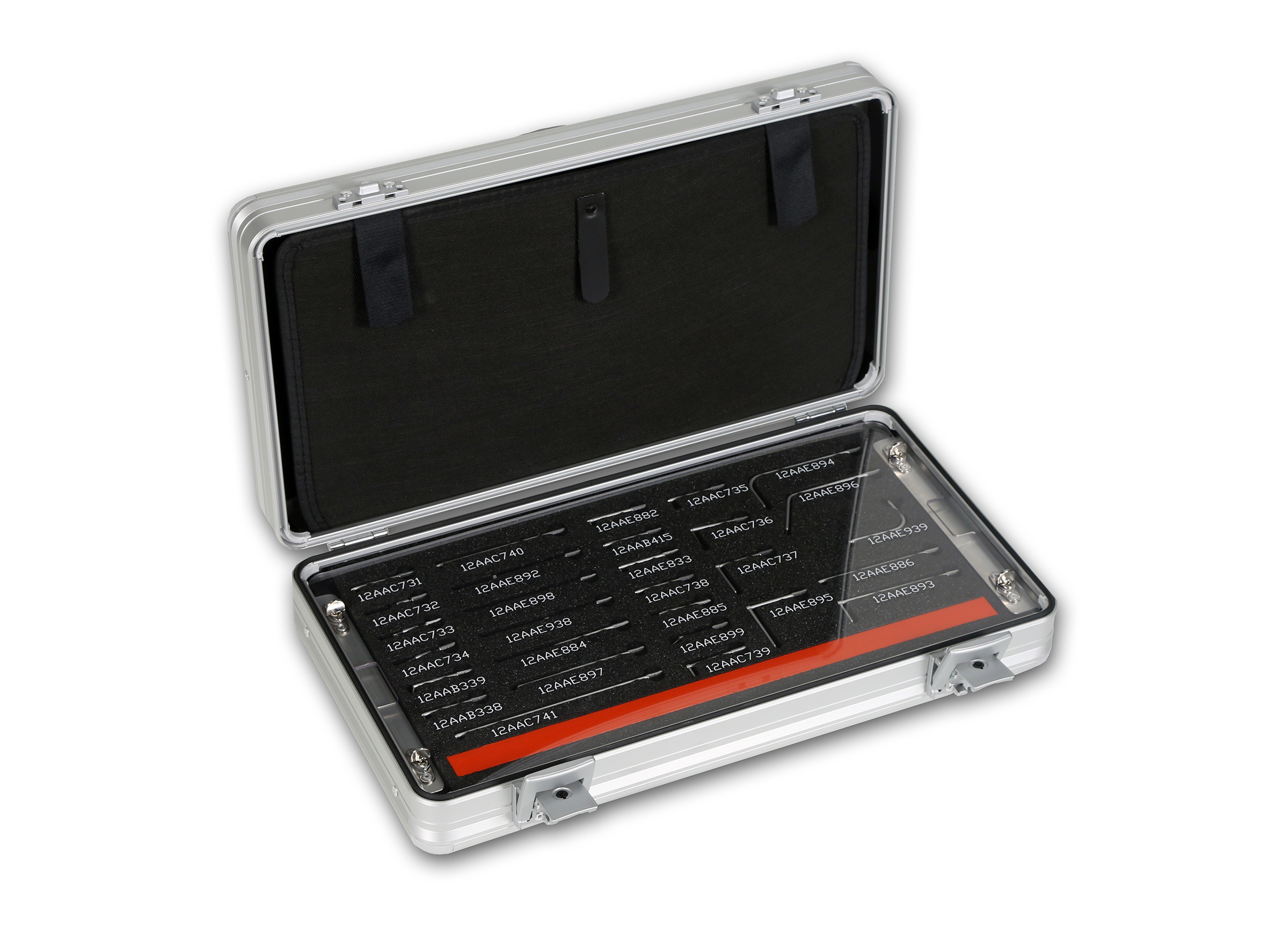 Transport briefcase with custom-made foam insert